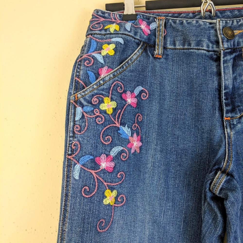 VTG Tommy Hifilger Floral Embroidered Capri - Picture 7 of 8